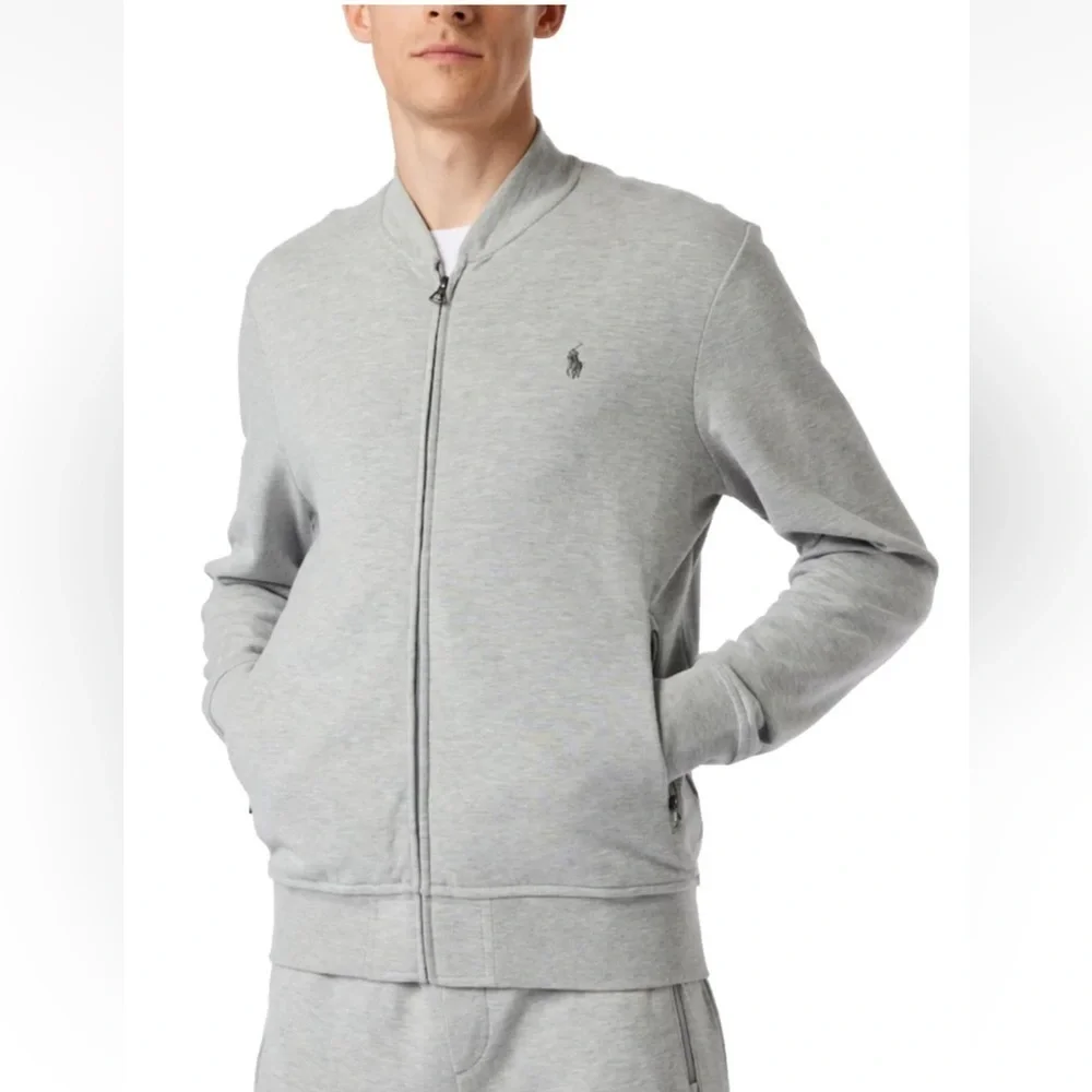 Polo by Ralph Lauren Men's Heather Gray Zip-Up Sweater